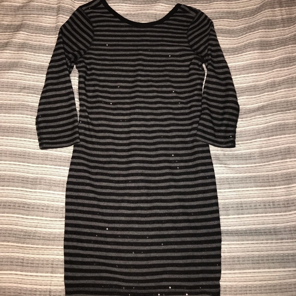 Express Stripped dress with sequins